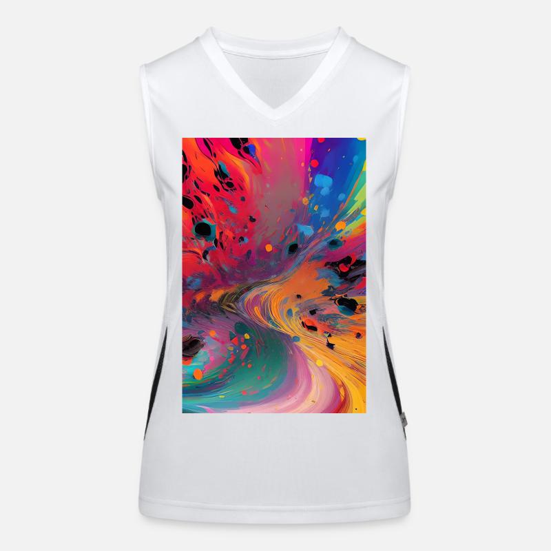 Art abstrait Débardeur respirant contrasté Femme