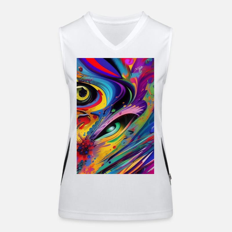 Abstrakte Kunst Funktionelles Kontrast-Tank Top für Frauen