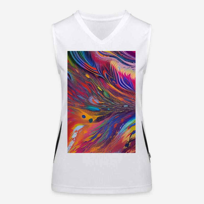 Abstract art Women's Functional Contrast Tank Top