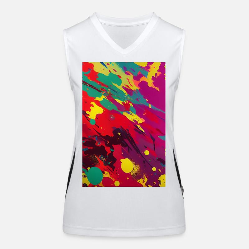 Abstrakte Kunst Funktionelles Kontrast-Tank Top für Frauen