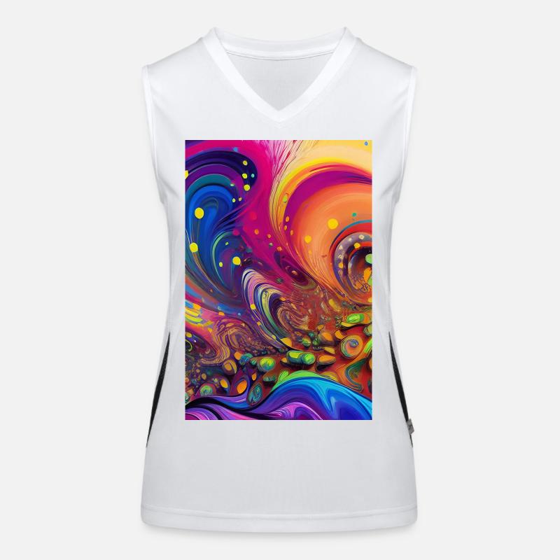 Abstract art Women's Functional Contrast Tank Top