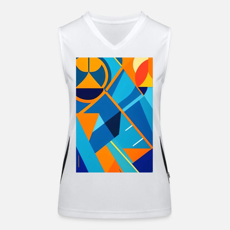 Abstract art Women's Functional Contrast Tank Top