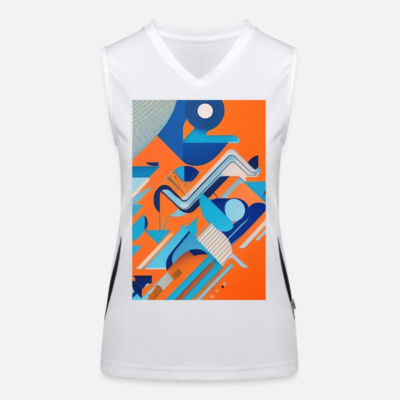 Abstract art Women's Functional Contrast Tank Top