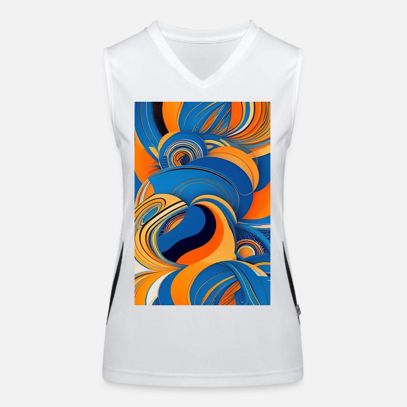 Abstrakte Kunst Funktionelles Kontrast-Tank Top für Frauen