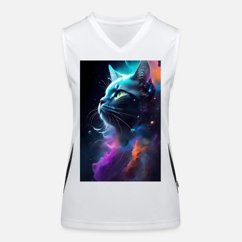 Cat Face Women's Functional Contrast Tank Top