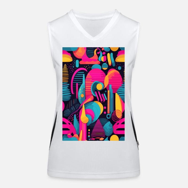 Modèle abstrait moderne Débardeur respirant contrasté Femme