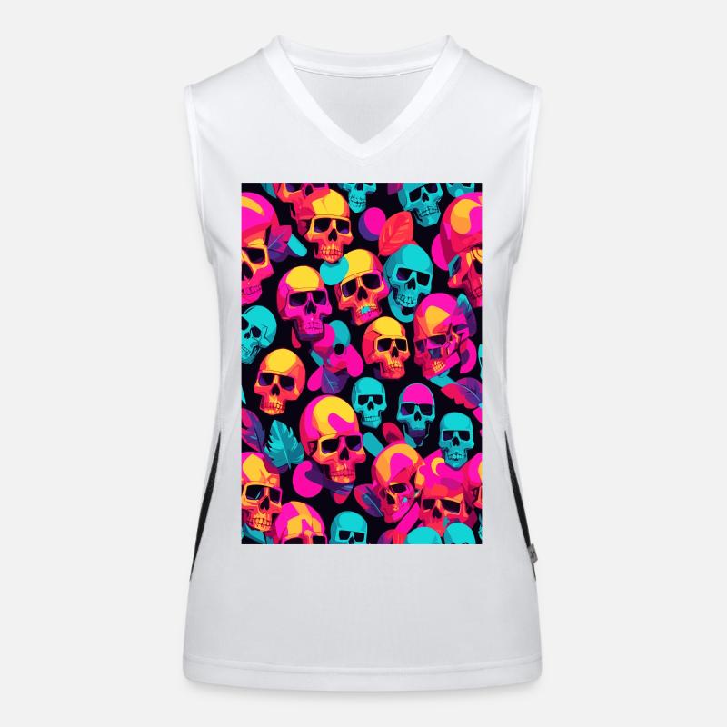 Crânes de néon Débardeur respirant contrasté Femme