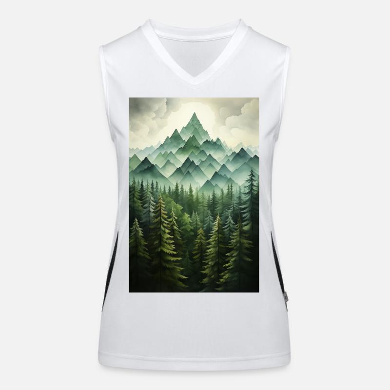 Paysage de Forêt Débardeur respirant contrasté Femme