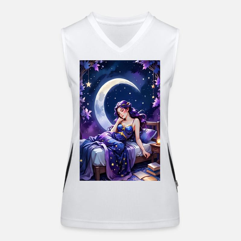 Lesen und Einschlafen Funktionelles Kontrast-Tank Top für Frauen