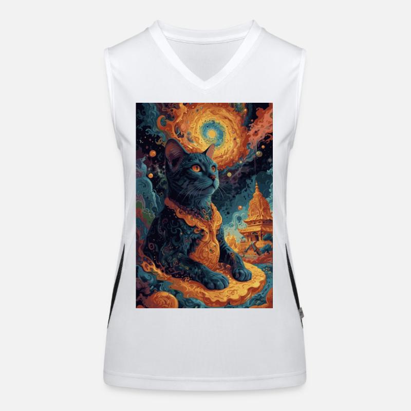 black Buddha1 Women's Functional Contrast Tank Top