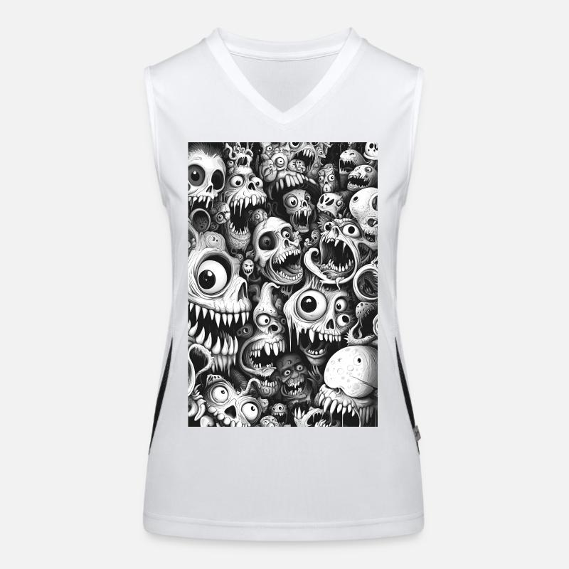 Horde de Monstres de Skullwimmel Débardeur respirant contrasté Femme