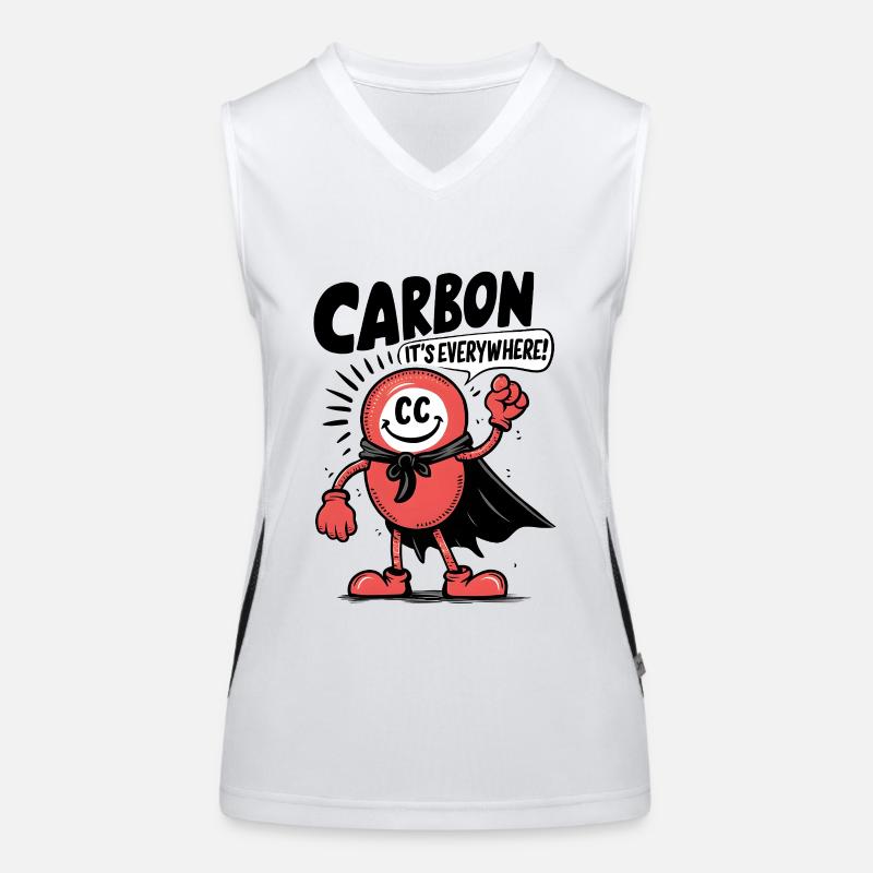 Comic Carbon - It's Everywhere! Funktionelles Kontrast-Tank Top für Frauen