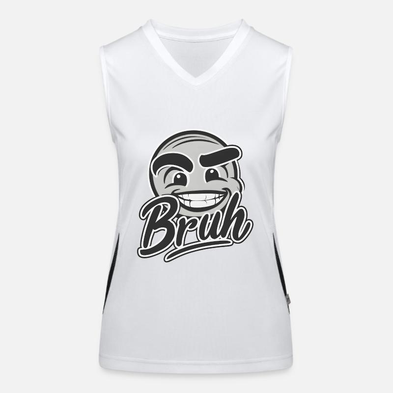 Bruh Face Funktionelles Kontrast-Tank Top für Frauen