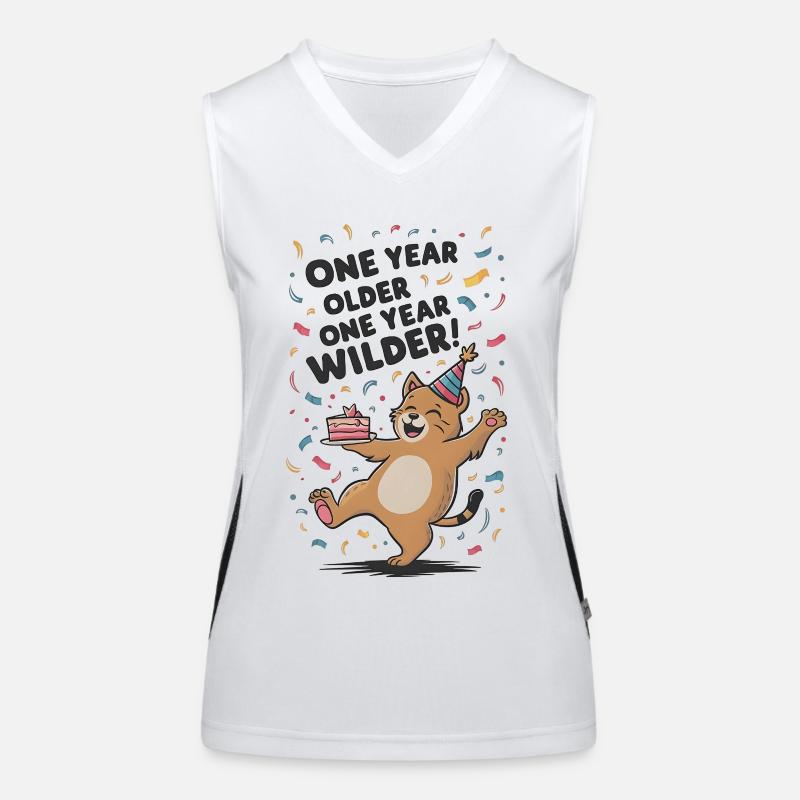One Year Older, One Year Wilder Funktionelles Kontrast-Tank Top für Frauen