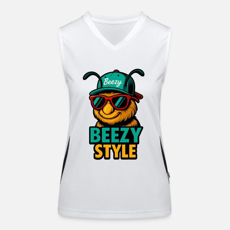 Beezy Style Biene Cap Funktionelles Kontrast-Tank Top für Frauen
