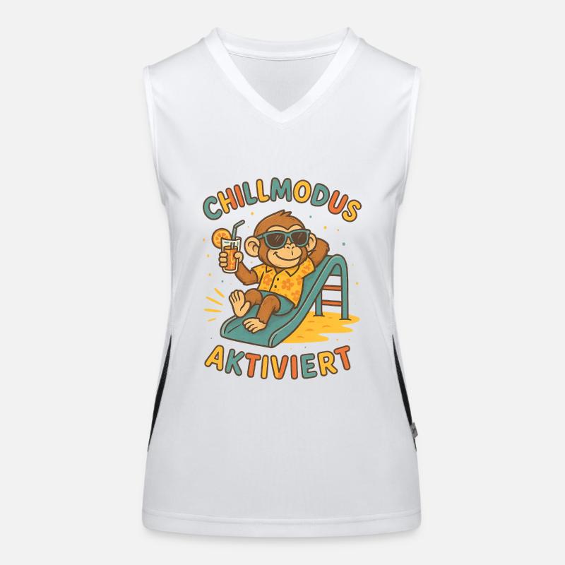 Chillmodus Aktiviert Affe Funktionelles Kontrast-Tank Top für Frauen
