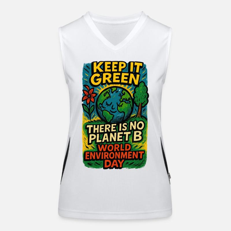 Erdbewusstsein Earth Day Design Funktionelles Kontrast-Tank Top für Frauen
