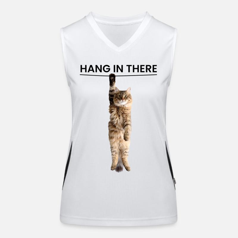 Accrochez-vous - Édition chat mignon Débardeur respirant contrasté Femme