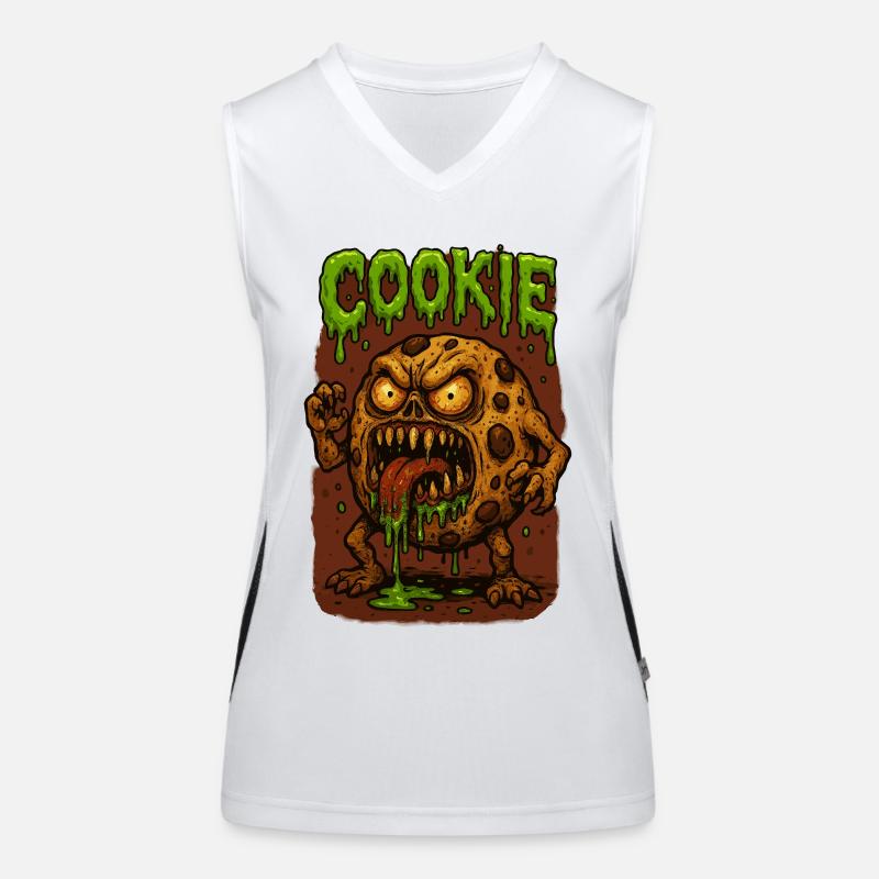 Monstre Zombie Cookie Débardeur respirant contrasté Femme