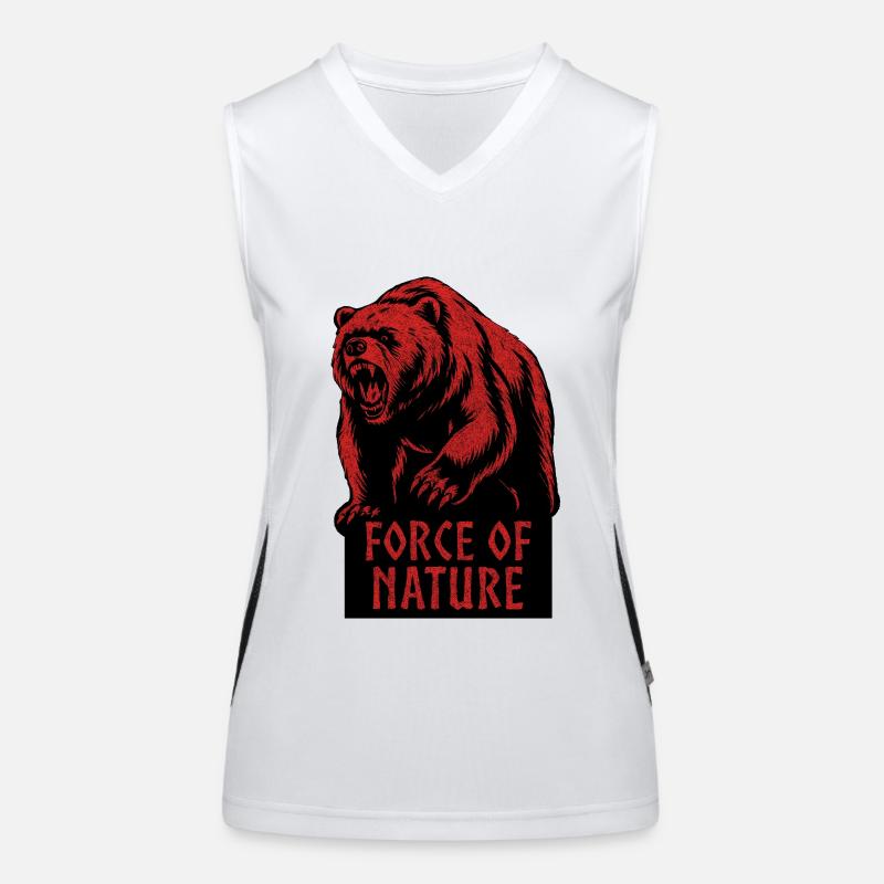 Wild Bear – Force indomptée de la nature Débardeur respirant contrasté Femme