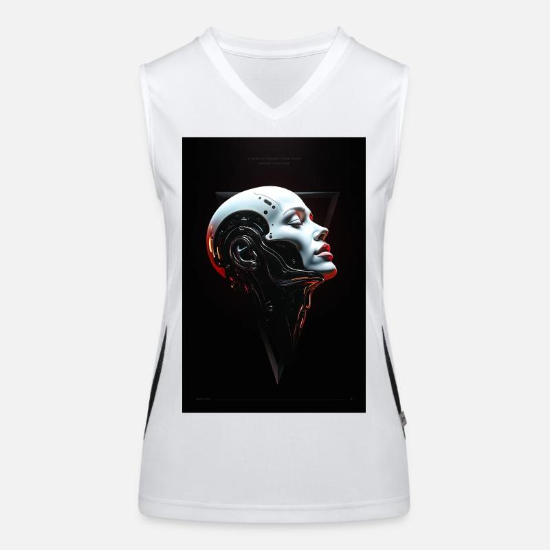 MAD-MND: Reality Fails - Women's Functional Contrast Tank Top - white/black
