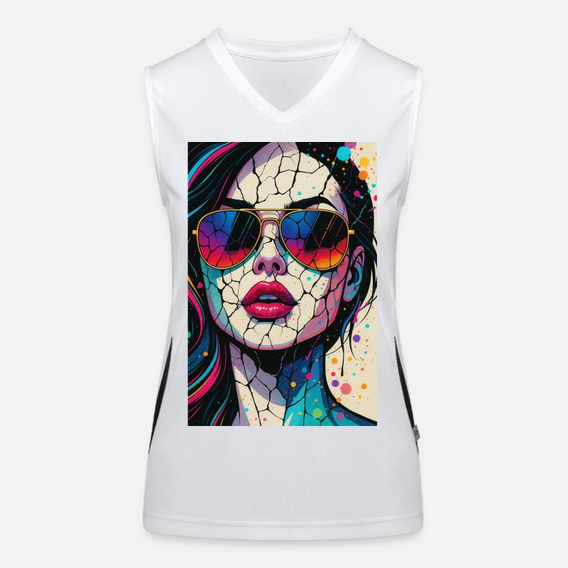 SUGARCRASH_NEON_6000x9000 Women's Functional Contrast Tank Top