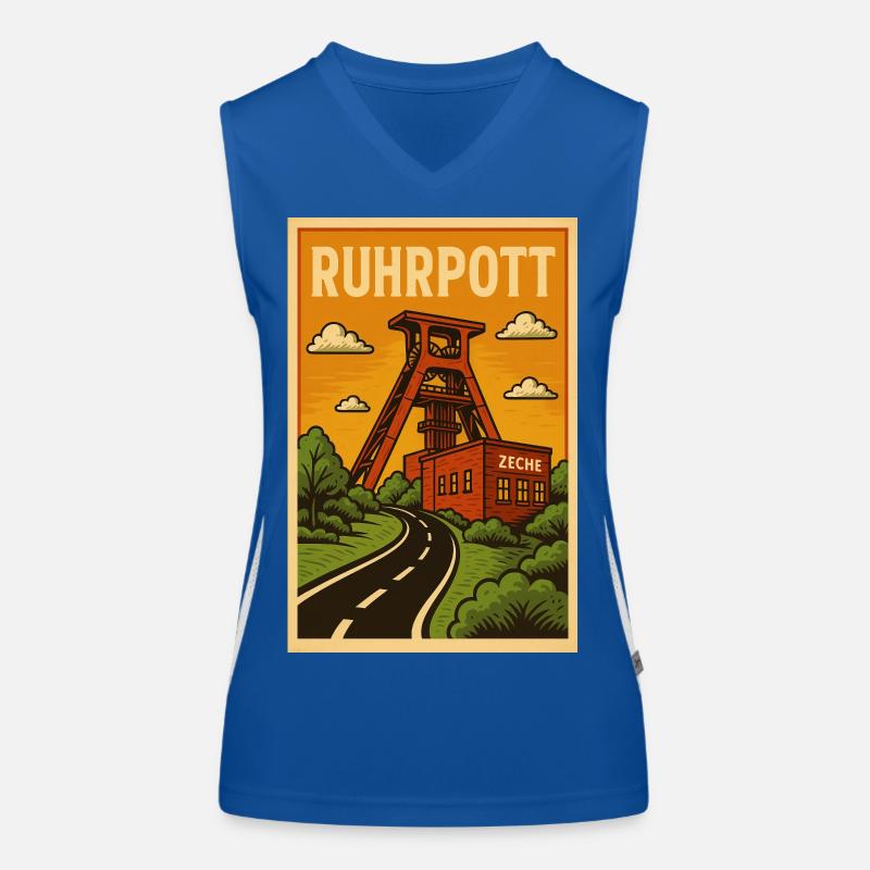 Ruhrpott Funktionelles Kontrast-Tank Top für Frauen