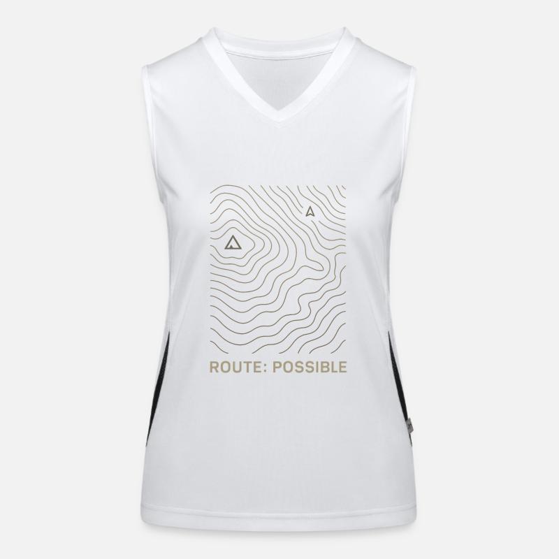 Itinéraire possible – Conception topographique extérieure Débardeur respirant contrasté Femme