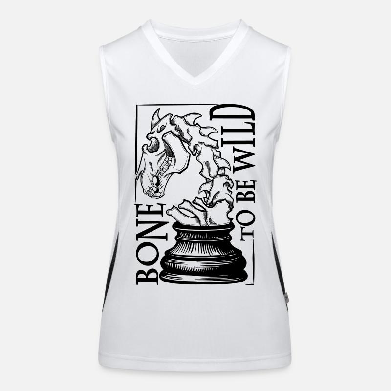 Skelett-Springer Funktionelles Kontrast-Tank Top für Frauen