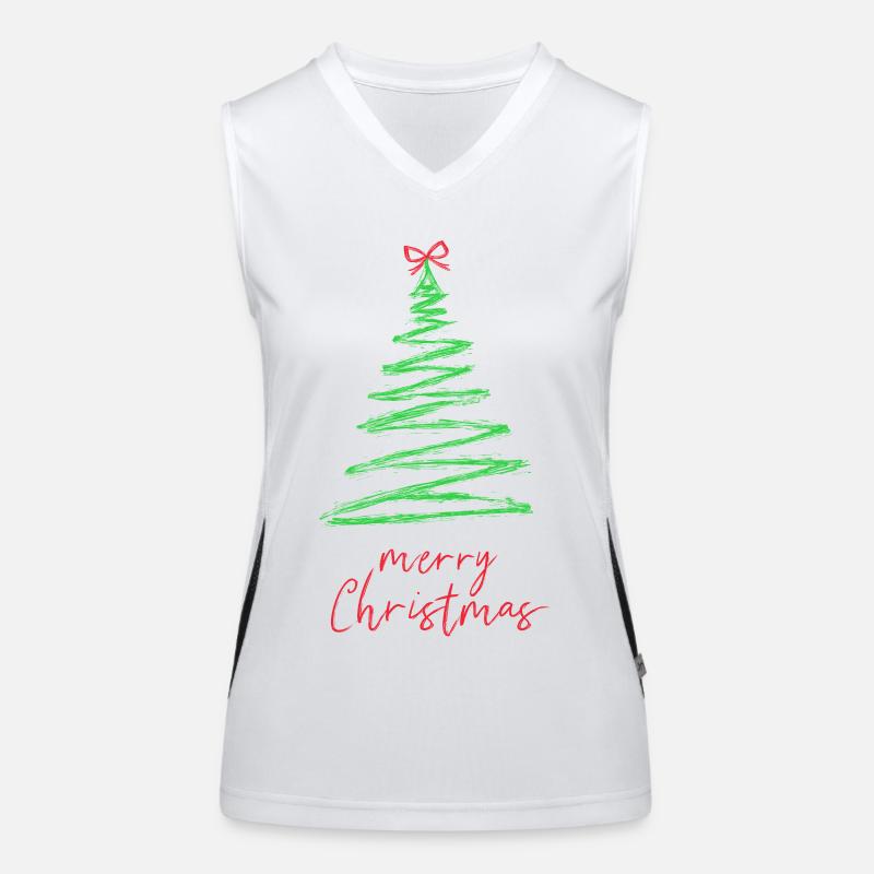 Style de brosse arbre de Noël vert Débardeur respirant contrasté Femme