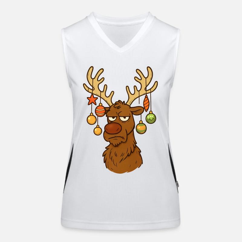 Grumpy Festive Reindeer Débardeur respirant contrasté Femme
