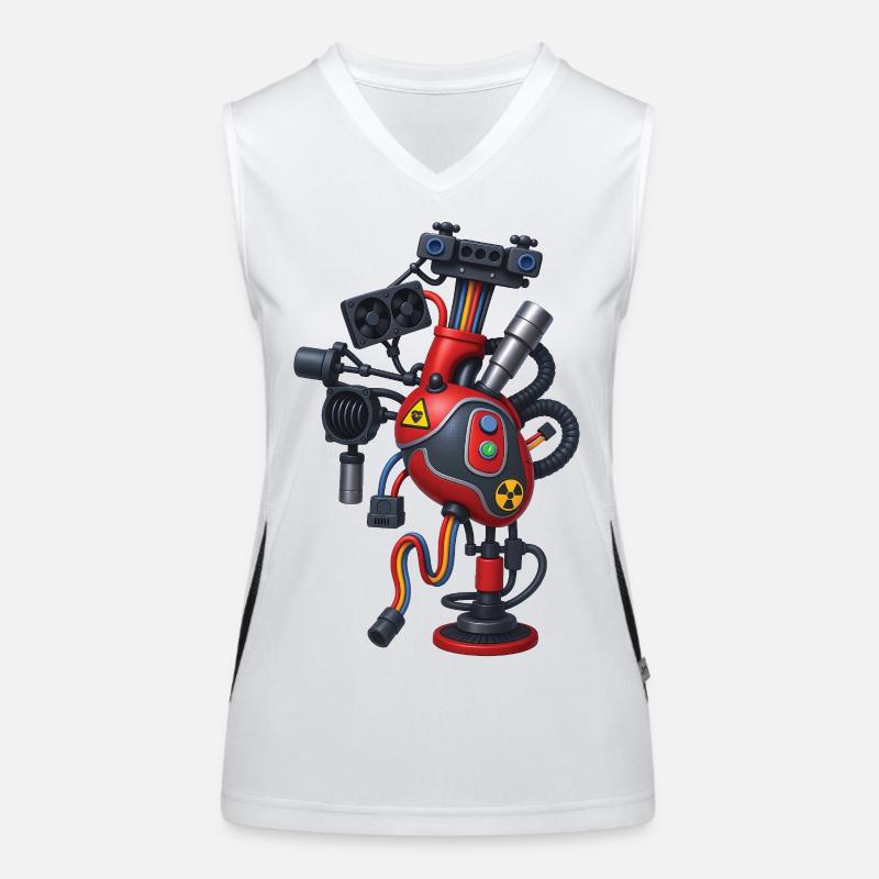 NERD HEART – Geek & Science-Fiction Funktionelles Kontrast-Tank Top für Frauen