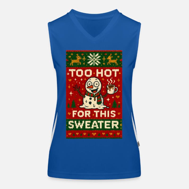 Trop chaud pour ce bonhomme de neige en pull Débardeur respirant contrasté Femme