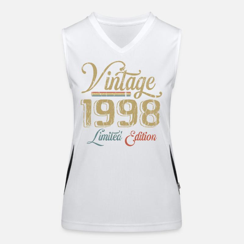 Millésime 1998 Édition limitée Naissance Annésime 1998 Débardeur respirant contrasté Femme