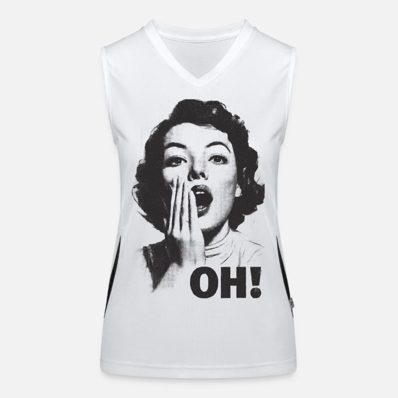 Screaming Face Oh Women's Functional Contrast Tank Top