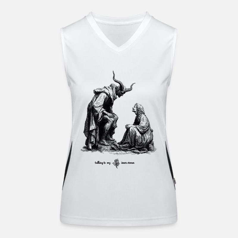 Dämonen Silhouette Funktionelles Kontrast-Tank Top für Frauen