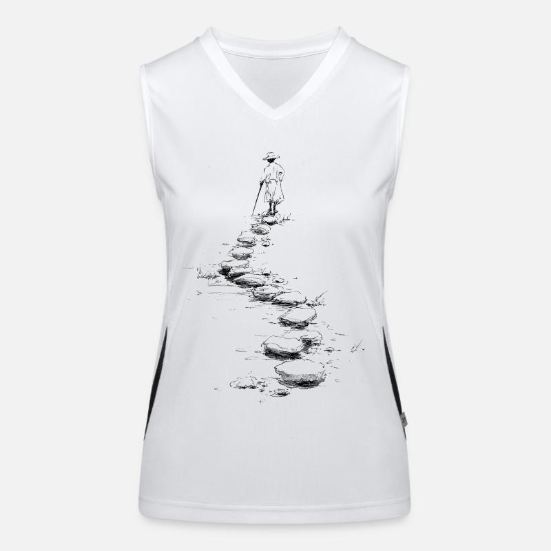walk the path Funktionelles Kontrast-Tank Top für Frauen