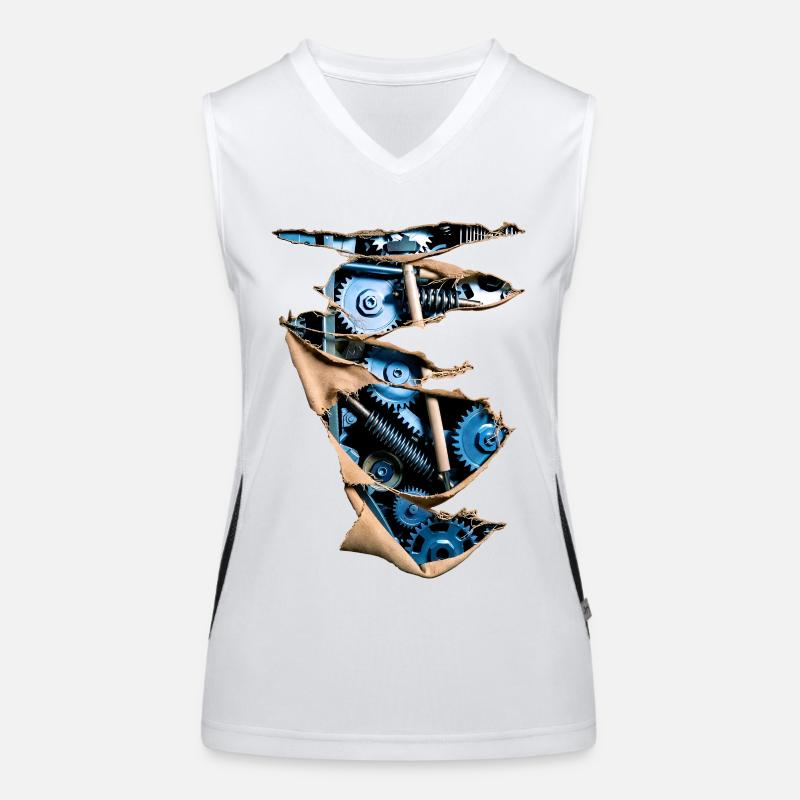 Kernbruch der synthetischen Schicht 02 Funktionelles Kontrast-Tank Top für Frauen