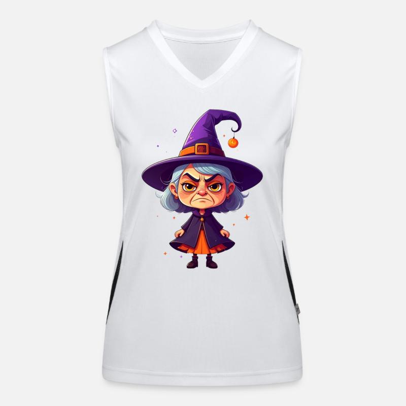 niedliche, griesgrämige Hexe Funktionelles Kontrast-Tank Top für Frauen