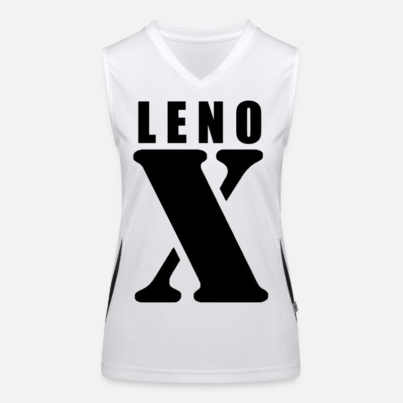 Lenox – First Name Design | Minimal Typography Women's Functional Contrast Tank Top