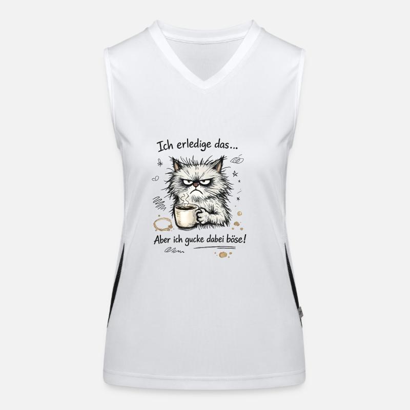 Ich mach das aber ich gucke dabei böse Funktionelles Kontrast-Tank Top für Frauen
