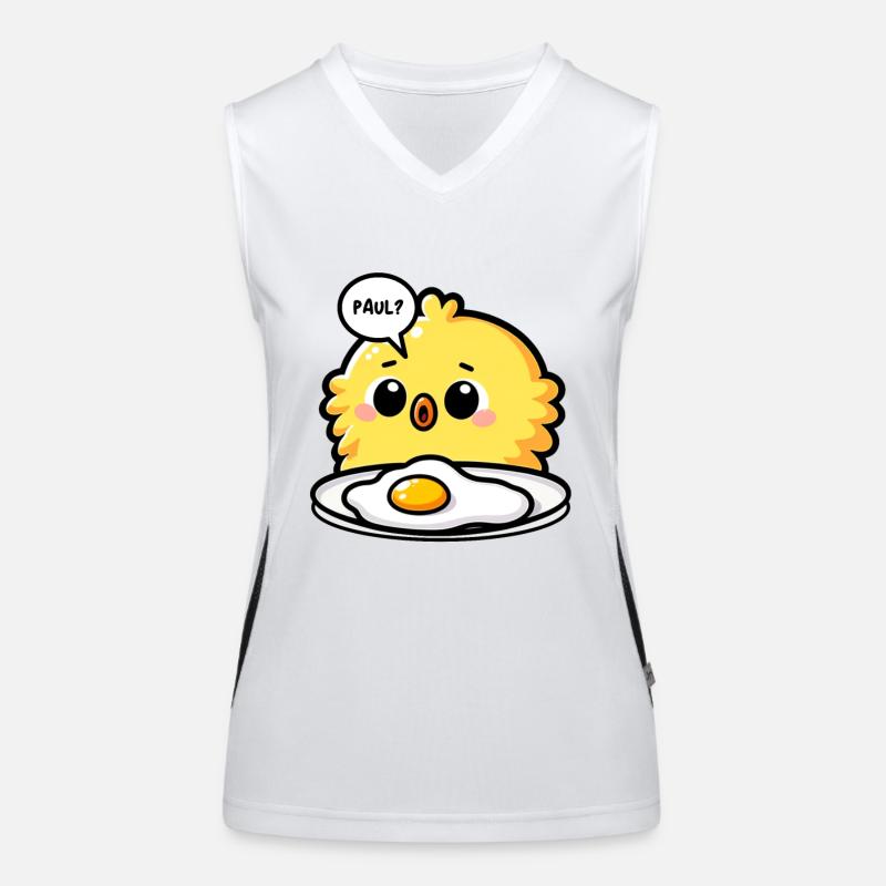 Eggs Fried Egg Easter Meme Women's Functional Contrast Tank Top