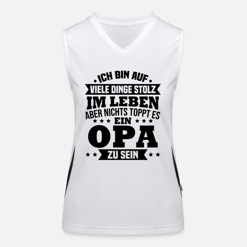 ich bin stolz wie ein Opa Funktionelles Kontrast-Tank Top für Frauen