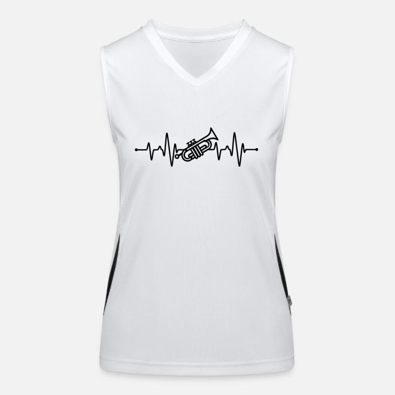 Trompete Herzschlag Funktionelles Kontrast-Tank Top für Frauen