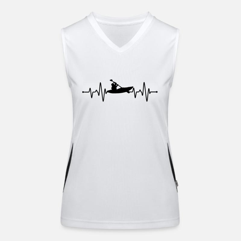 Kajak Herzschlag Funktionelles Kontrast-Tank Top für Frauen