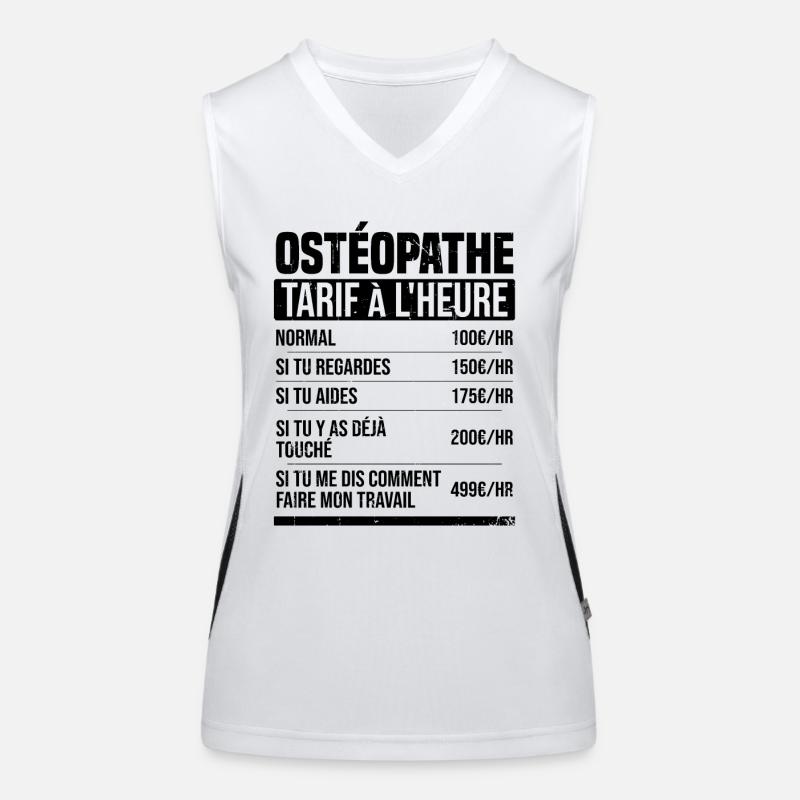 Osteopath Stundensatz Geschenkidee Humor Funktionelles Kontrast-Tank Top für Frauen