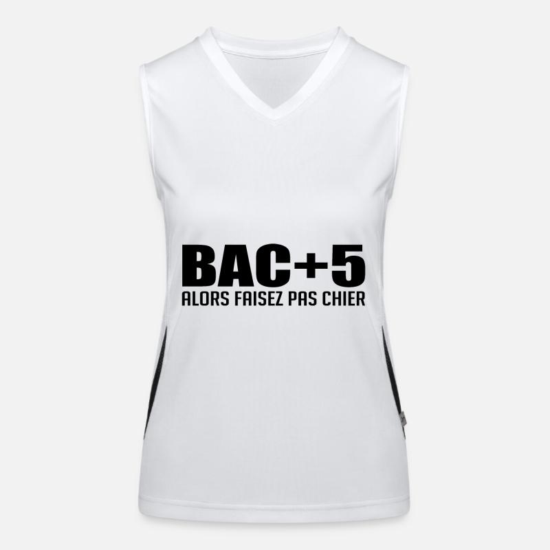Bac +5 Débardeur respirant contrasté Femme