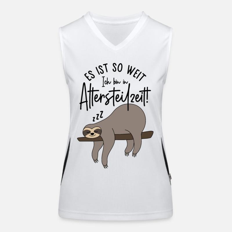 Faultier Es ist so weit Ich bin in Altersteilzeit Funktionelles Kontrast-Tank Top für Frauen
