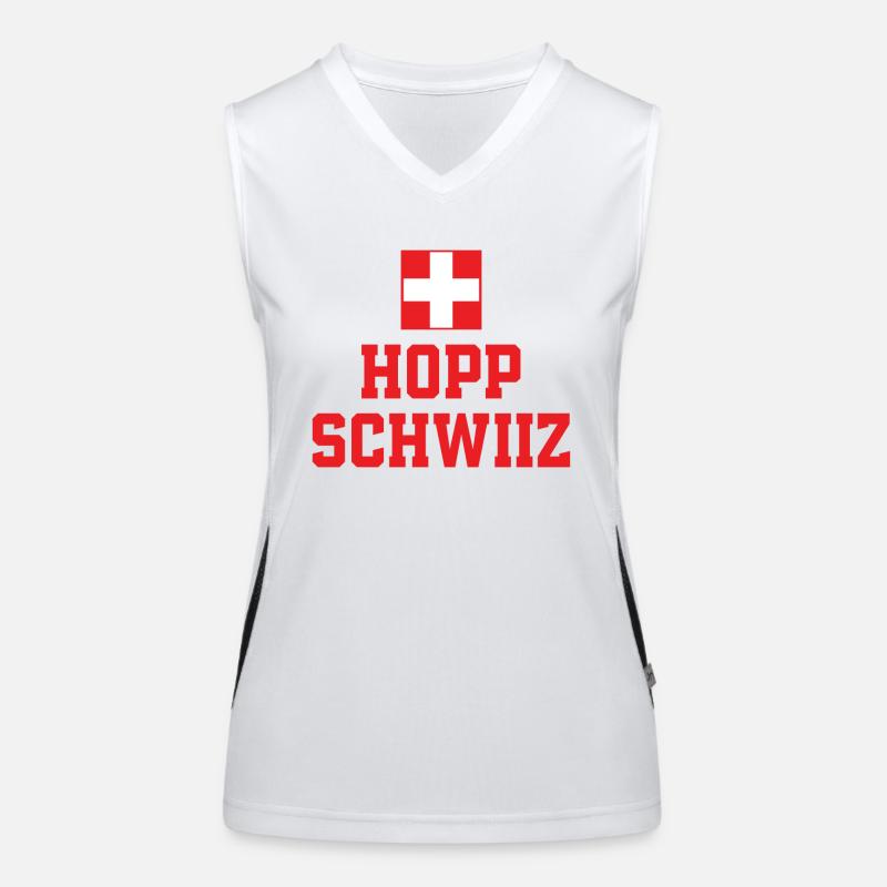 Hopp Schwiiz Funktionelles Kontrast-Tank Top für Frauen