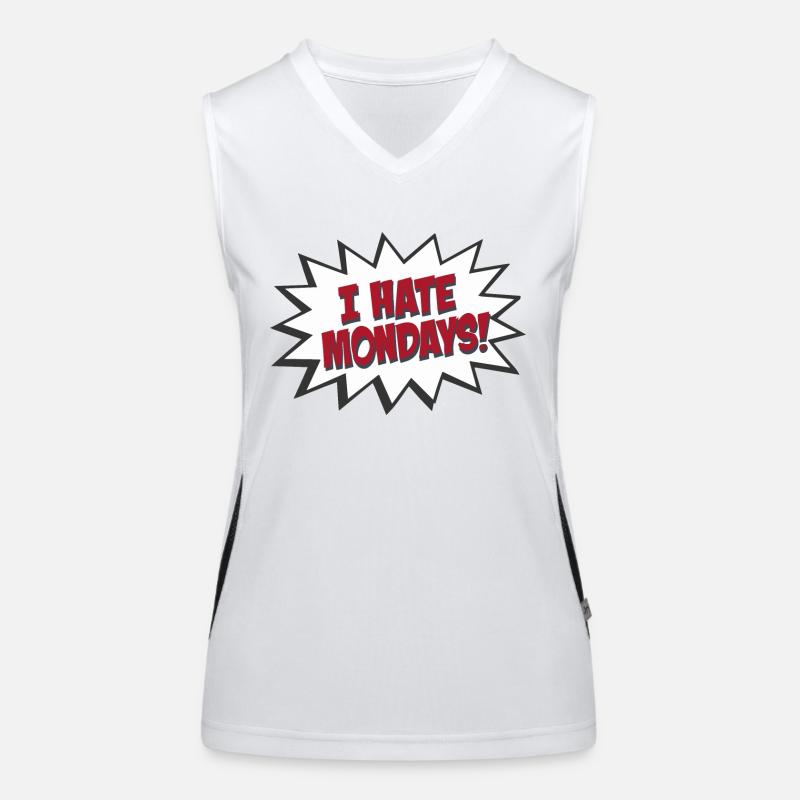 Sprechblase I Hate Mondays Funktionelles Kontrast-Tank Top für Frauen